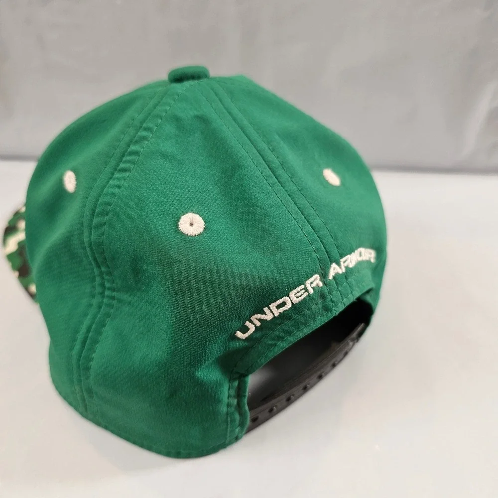 Under Armour Youth Snapback‎ Hat Green Camo Flat Brim OSFA Style 1270955